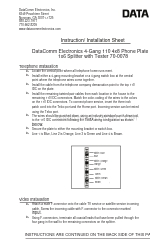 DataComm Electronics 70-0078 Hoja de instrucciones/instalación