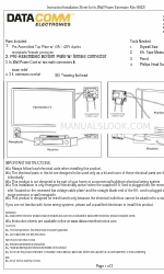 DataComm Electronics 6623 Инструкция/установочный лист