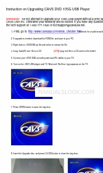 CAVS DVD 105G USB Upgrade-instructies