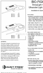 Dust Free Bio-Fighter VersaLight 1SVL00 Manual de instalação e operação