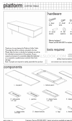 CB2 Platform Coffee Table Montageanleitung