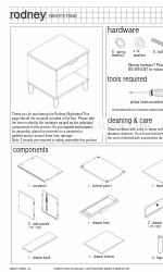 CB2 Rodney Nightstand Istruzioni per il montaggio