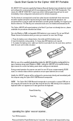 Dataman Cipher 1660 BT Portable Manuel de démarrage rapide