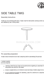 Dutch BONE TWIG SIDE TABLE Інструкція з монтажу