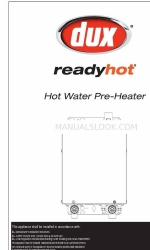 Dux ReadyHot series Manual de instalação