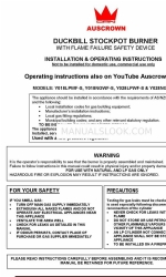 Auscrown Y018LPWF-S Installation & Operating Instructions Manual