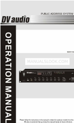 DV Audio PA-60U Manual de operação