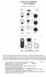 4ms Company Listen Four Quarters Manual del usuario