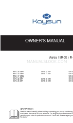 Frigicoll Kaysun Aurea II Owner's Manual