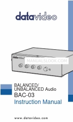 Datavideo BAC-03 Gebrauchsanweisung