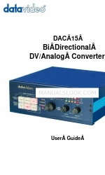 Datavideo DAC-15 Gebruikershandleiding