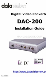 Datavideo DAC-200 Installationshandbuch