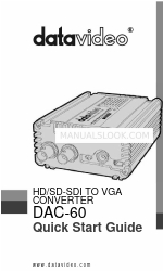 Datavideo DAC-60 Schnellstart-Handbuch