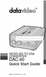 Datavideo DAC-60 Schnellstart-Handbuch