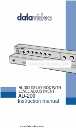 Datavideo AD-200 Main Unit Manual de instrucciones