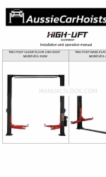 AussieCarHoists High-Lift Equipment YL-250W Installations- und Betriebshandbuch