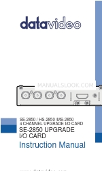 Datavideo HS-2850 Manual de instruções