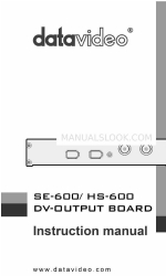 Datavideo HS-600 Manual de instruções