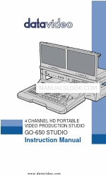 Datavideo GO-650 STUDIO Manual de instrucciones