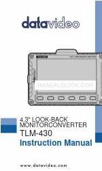 Datavideo TLM-430 Manual de instruções