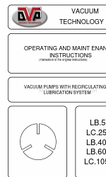 DVP LB.5WR Operating And Maintenance Instructions Manual