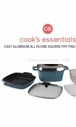 Cook's essentials CAST ALUMINUM ALL-IN-ONE SQUARE FRY PAN SET Manual de inicio rápido