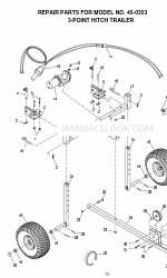 Agri-Fab 3-Point Hitch Trailer 45-0353 補修部品