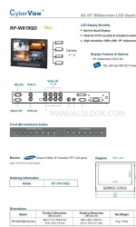 Austin Hughes Electronics CyberView RP-W819QD Specifiche tecniche