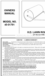 Agri-Fab H.D. Lawn Roller 45-01791 Panduan Pemilik