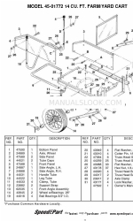 Agri-Fab 14 cu. ft. Farm/Yard Cart 45-01772 Перелік деталей