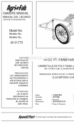 Agri-Fab 14 cu. ft. Farm/Yard Cart 45-01773 Посібник користувача