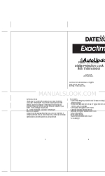 Datexx EXACTIME DRC-608 Podręcznik użytkownika