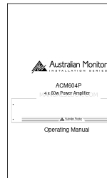 AUSTRALIAN MONITOR ACM604P 取扱説明書