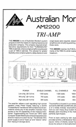 AUSTRALIAN MONITOR AM2200 Tri-Amp Broşür