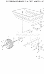 Agri-Fab Repair Parts For Poly Cart 45-01754 Onderdelen