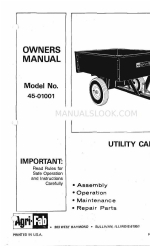 Agri-Fab Utility Cart 45-01001 オーナーズマニュアル