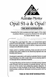 AUSTRALIAN MONITOR OPAL S1-A Opuscolo