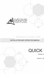 AUSTRALIAN MONITOR QUICK FIT QF60CS Посібник з монтажу та експлуатації