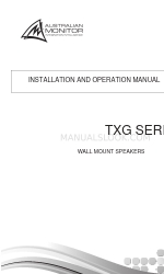 AUSTRALIAN MONITOR TXG10 Manuale di installazione e funzionamento