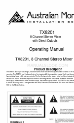 AUSTRALIAN MONITOR TX8201 Operating Manual