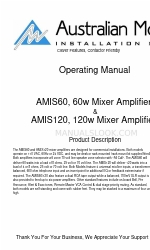 AUSTRALIAN MONITOR AMIS60 Instrukcja obsługi