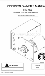 Cookson FDO-A10E Owner's Manual