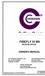 Cookson Firefly IV MV Owner's Manual