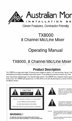 AUSTRALIAN MONITOR TX8000 Manual de instruções