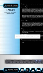 AUSTRALIAN MONITOR TX8201 - BROCHURE 1 Brochura