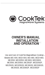 CookTek MagnaWave MC1500 Manuel du propriétaire Installation et fonctionnement