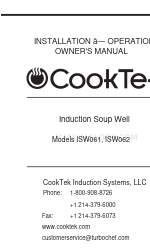 CookTek ISW062 Panduan Pemilik