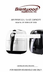 Brentwood Appliances AF-350BK Інструкція з експлуатації та техніки безпеки