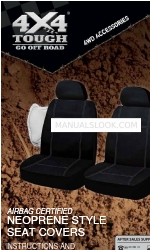 4x4 TOUGH Neoprene Style Seat Cover Petunjuk