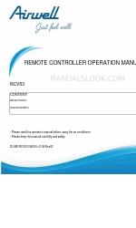 Airwell RCV03 Manuale operativo